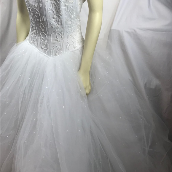 Michael Angelo wedding dress gown size 10 White! - Picture 6 of 8